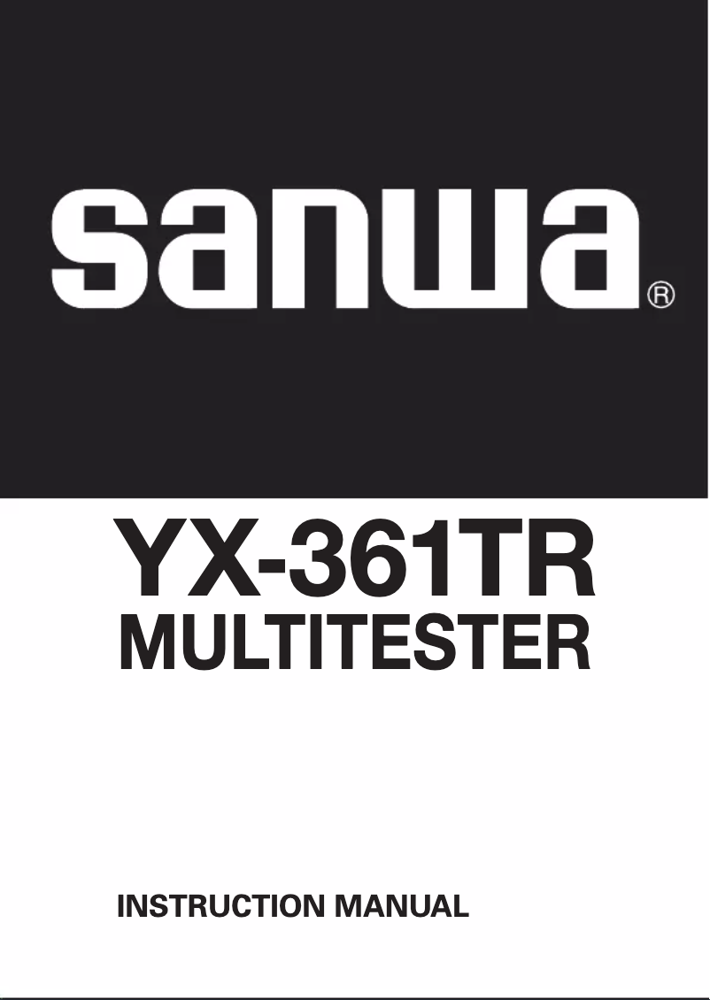Página 1 del manual Manual de usuario Sanwa YX-361TR