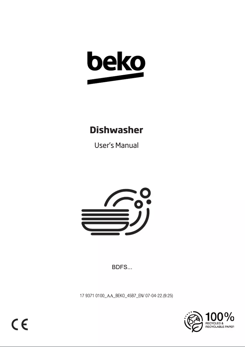 Page n°1 - Manuel utilisateur Beko BDFS26046XQ