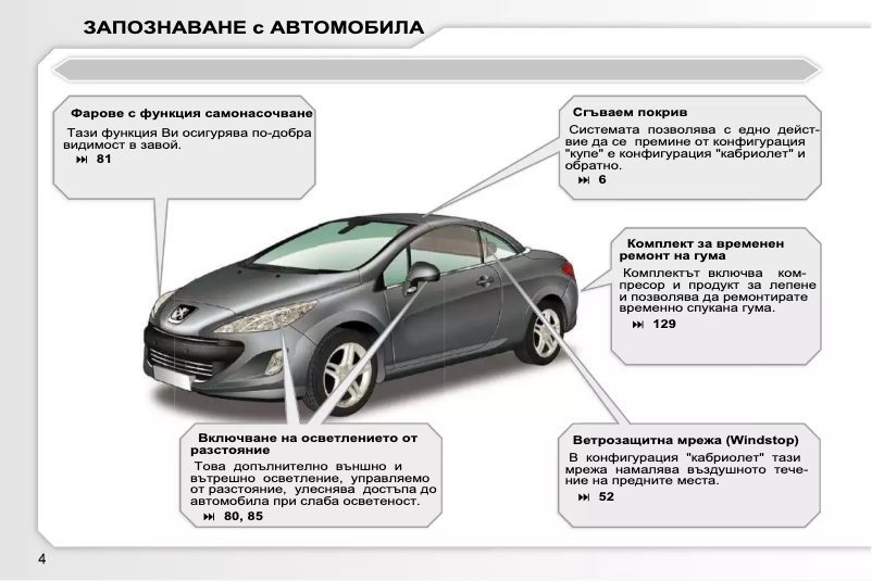 Image de la première page du manuel de l'appareil 308 CC (2009)
