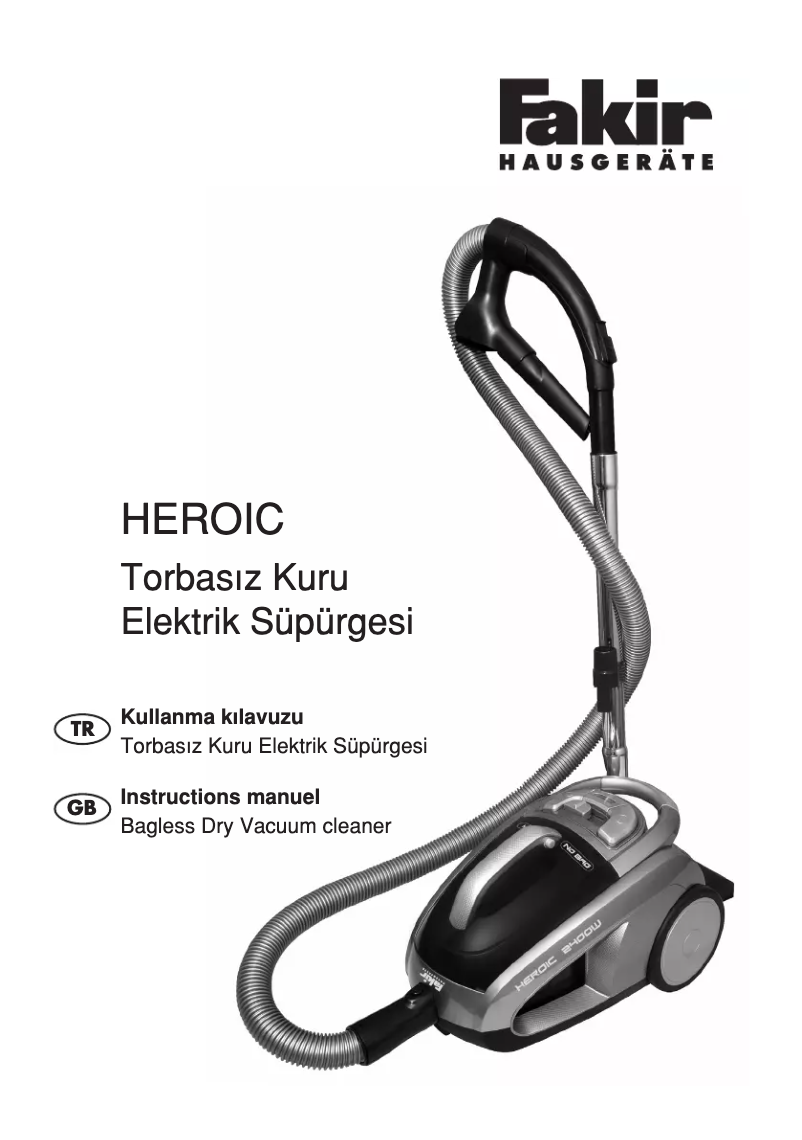 Page 1 de la notice Manuel utilisateur Fakir Heroic