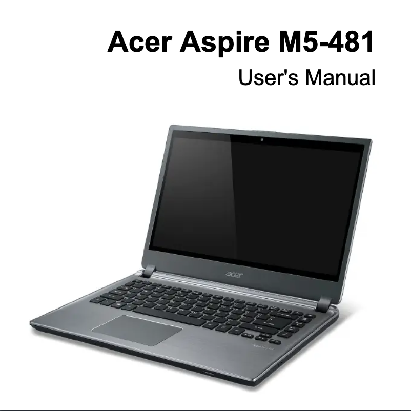 Page n°1 - Manuel utilisateur Acer Aspire M5-481