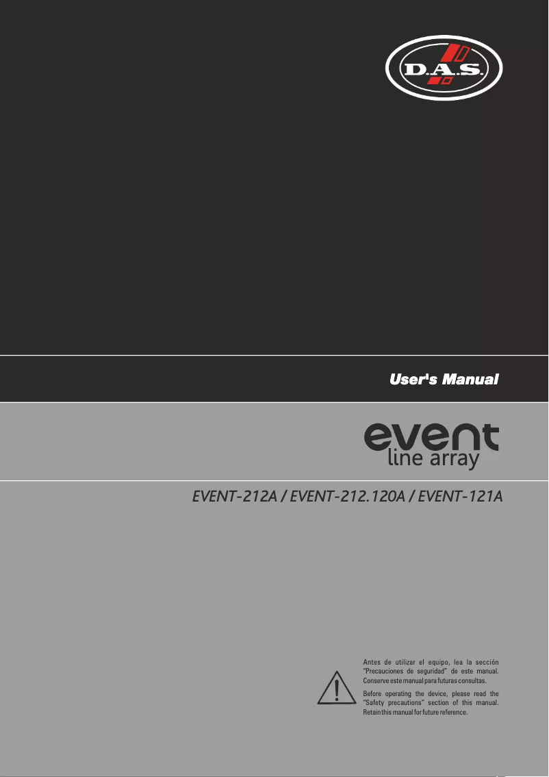 Page 1 de la notice Manuel utilisateur DAS Audio Event-212A
