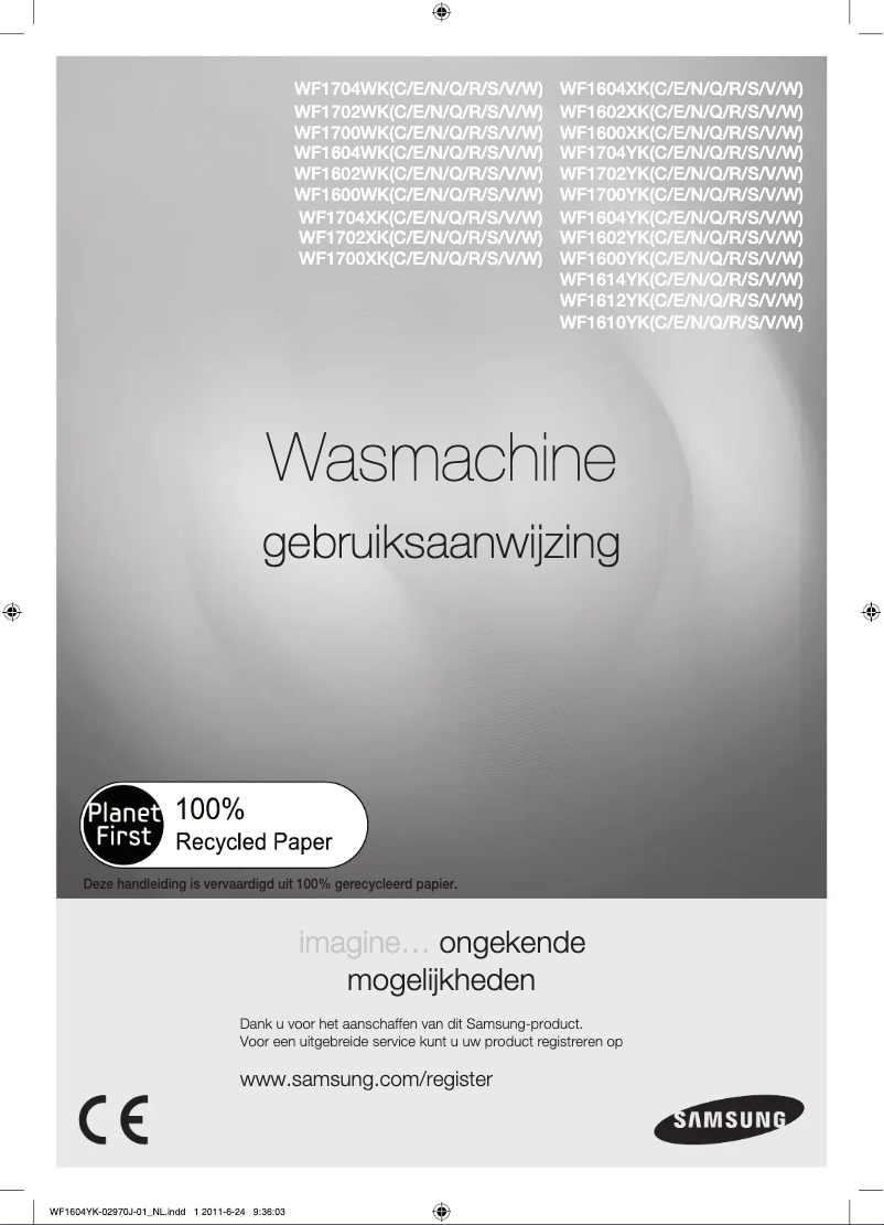 Page n°1 - Manuel utilisateur Samsung WF1600WK