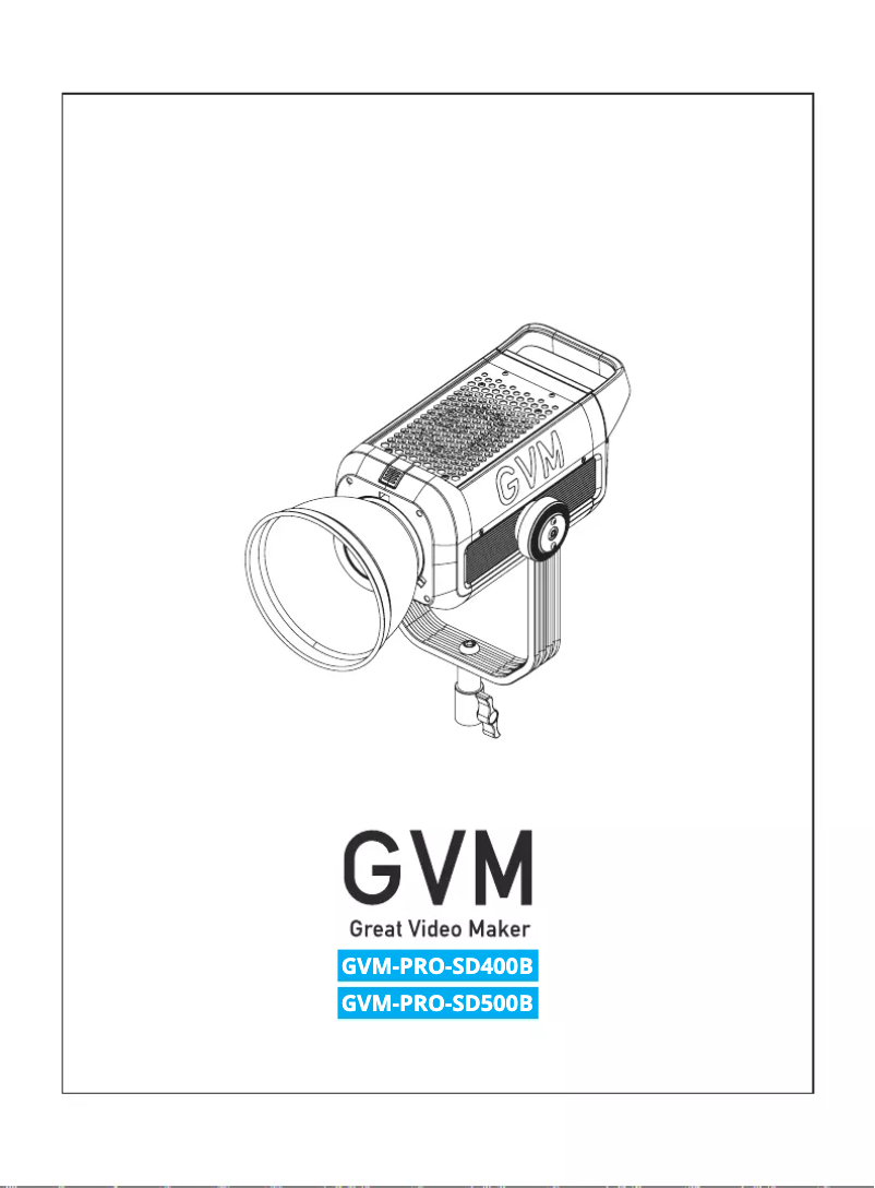 Page n°1 - Manuel utilisateur GVM PRO-SD400B