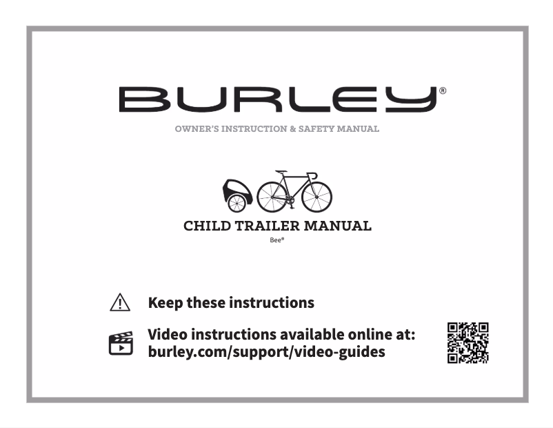 Page 1 de la notice Manuel utilisateur Burley Bee