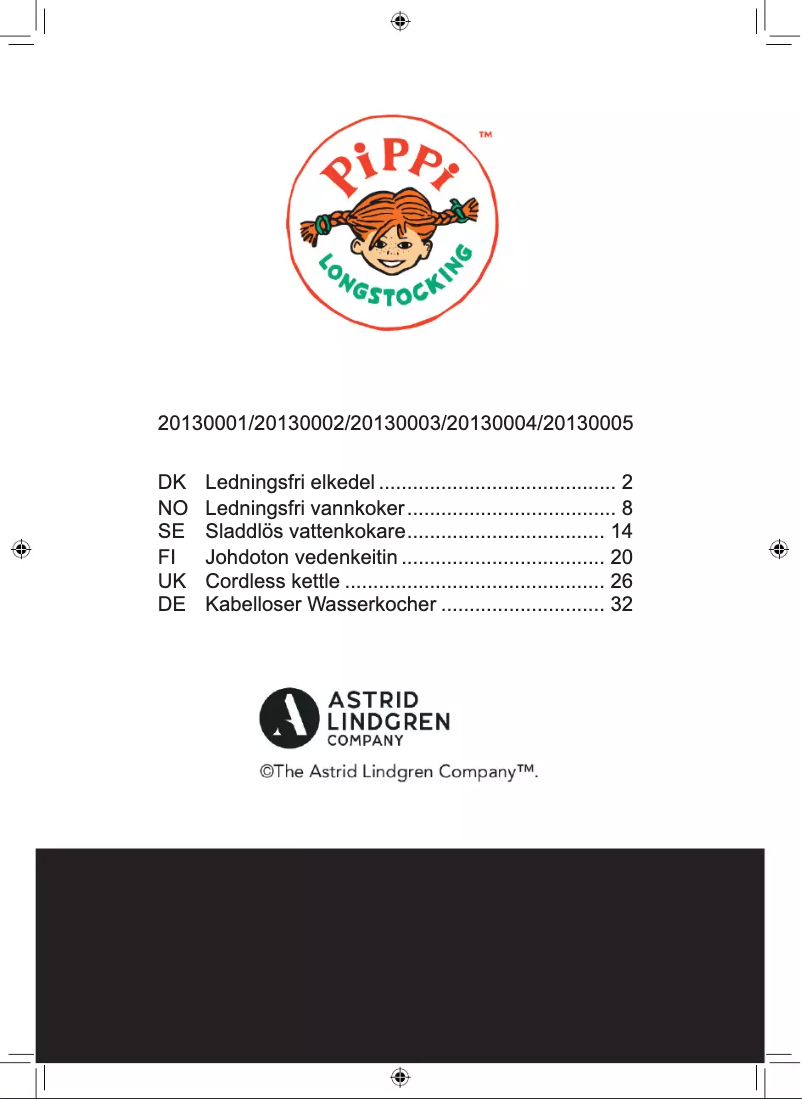 Page 1 de la notice Manuel utilisateur Pippi 20130001