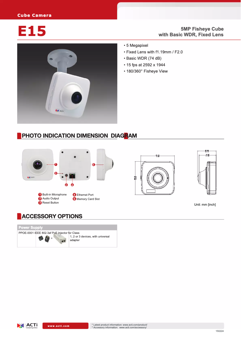 Page n°1 - Brochure ACTi E15