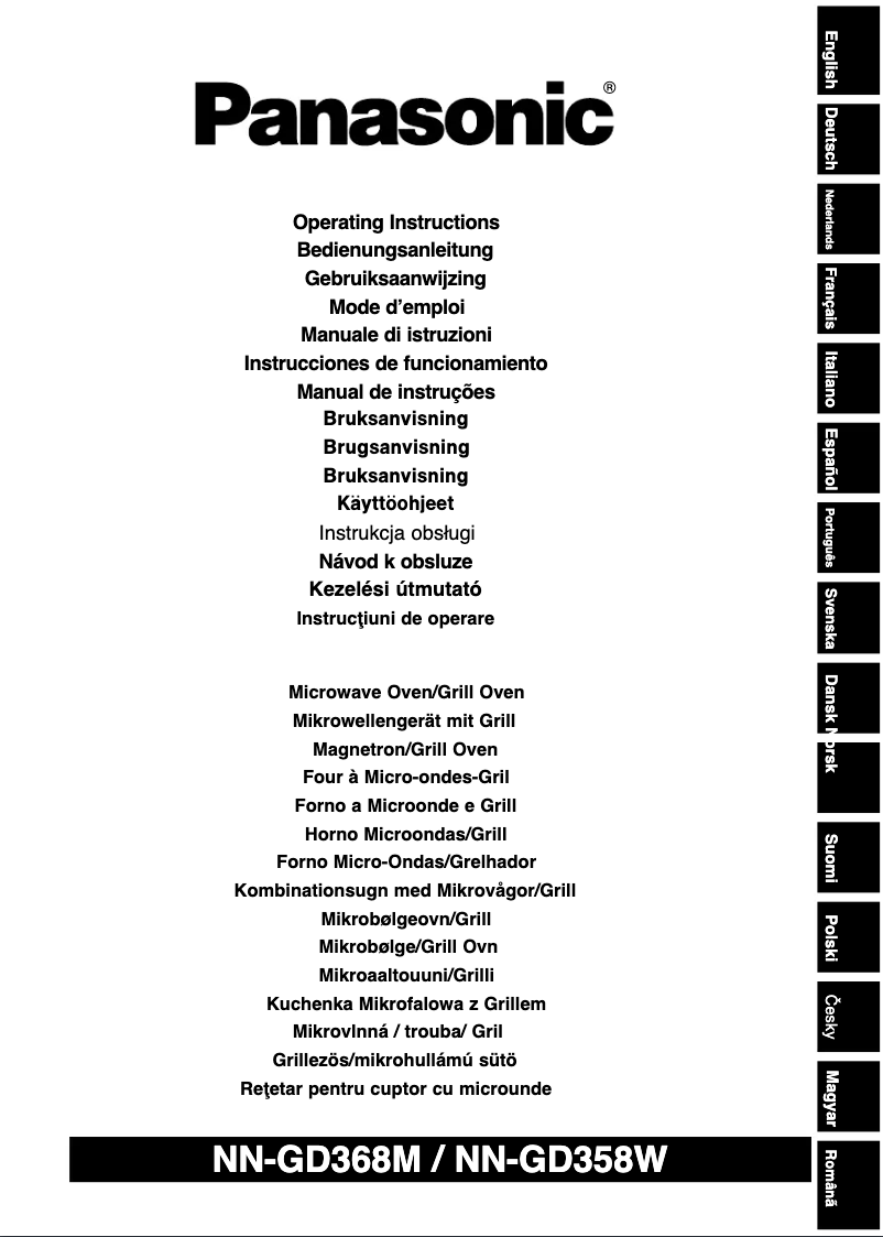 Page 1 de la notice Manuel utilisateur Panasonic NN-GD368M