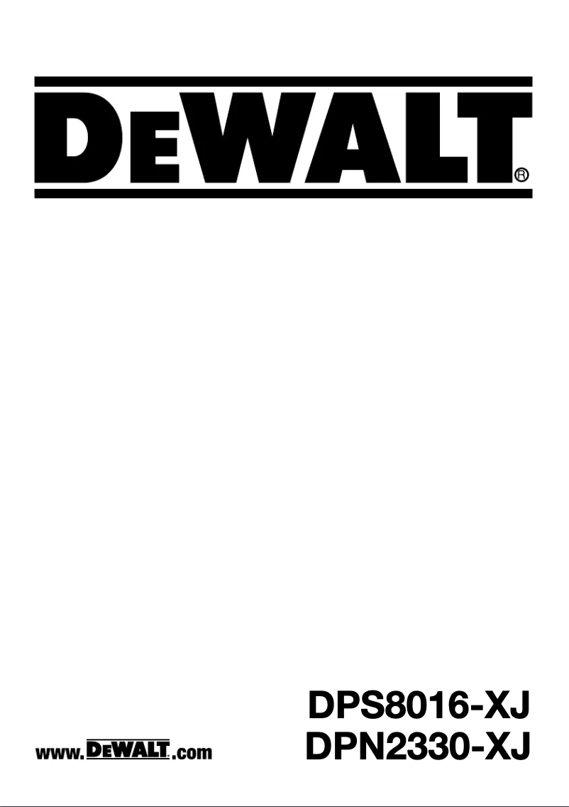 Page n°1 - Manuel utilisateur DeWalt DPN2330
