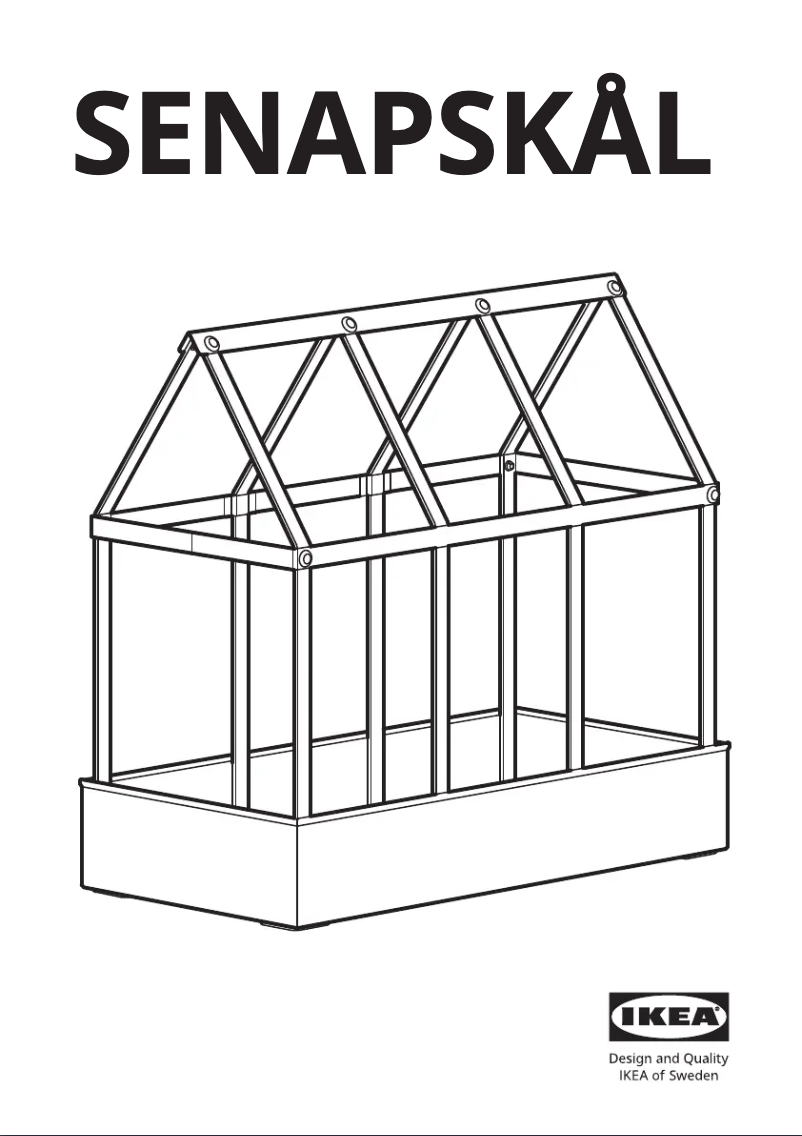 Page 1 de la notice Manuel utilisateur Ikea SENAPSKÅL 404.783.73
