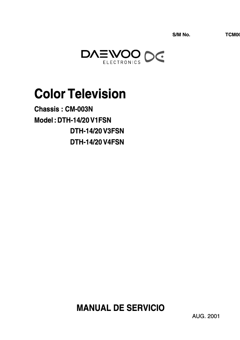 Image de la première page du manuel de l'appareil DTH-14 V4FSN