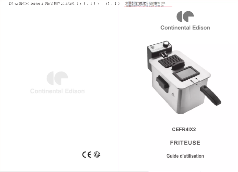 Page n°1 - Manuel utilisateur Continental Edison CEFR4IX2