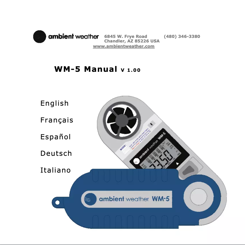 Image de la première page du manuel de l'appareil WM-5