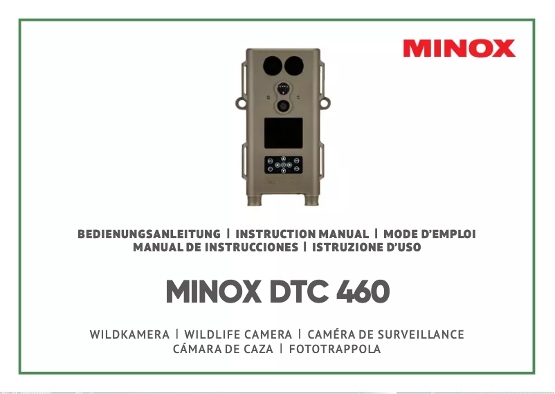 Page 1 de la notice Manuel utilisateur Minox DTC 460