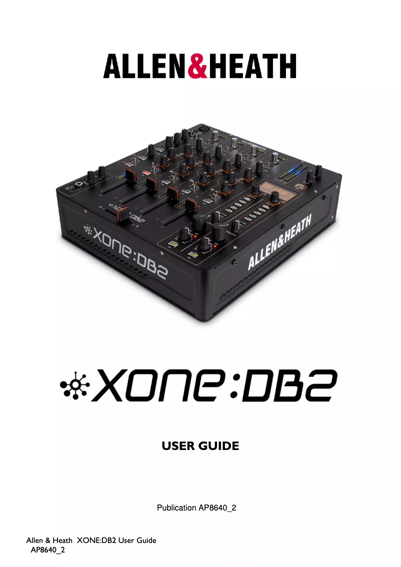 Page n°1 - Manuel utilisateur Allen & Heath XONE:DB2