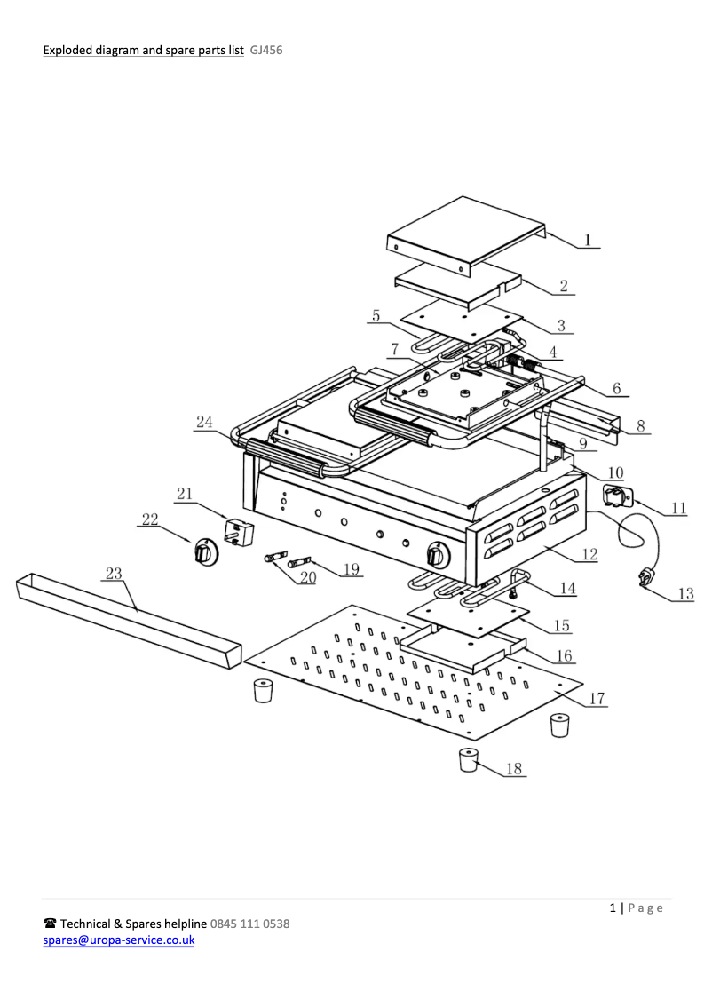 Image de la première page du manuel de l'appareil GJ456
