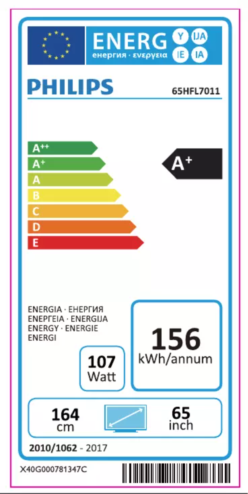Image de la première page du manuel de l'appareil 65HFL7011T