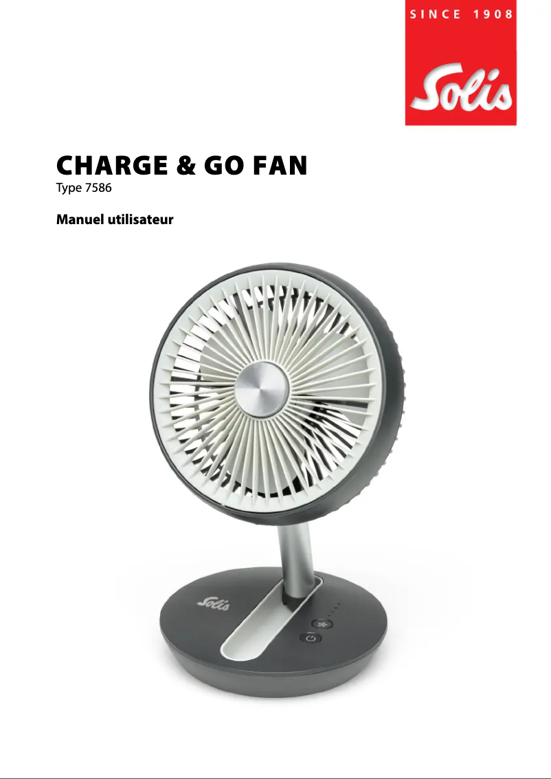 Page 1 de la notice Manuel utilisateur Solis Charge & Go Fan 7586