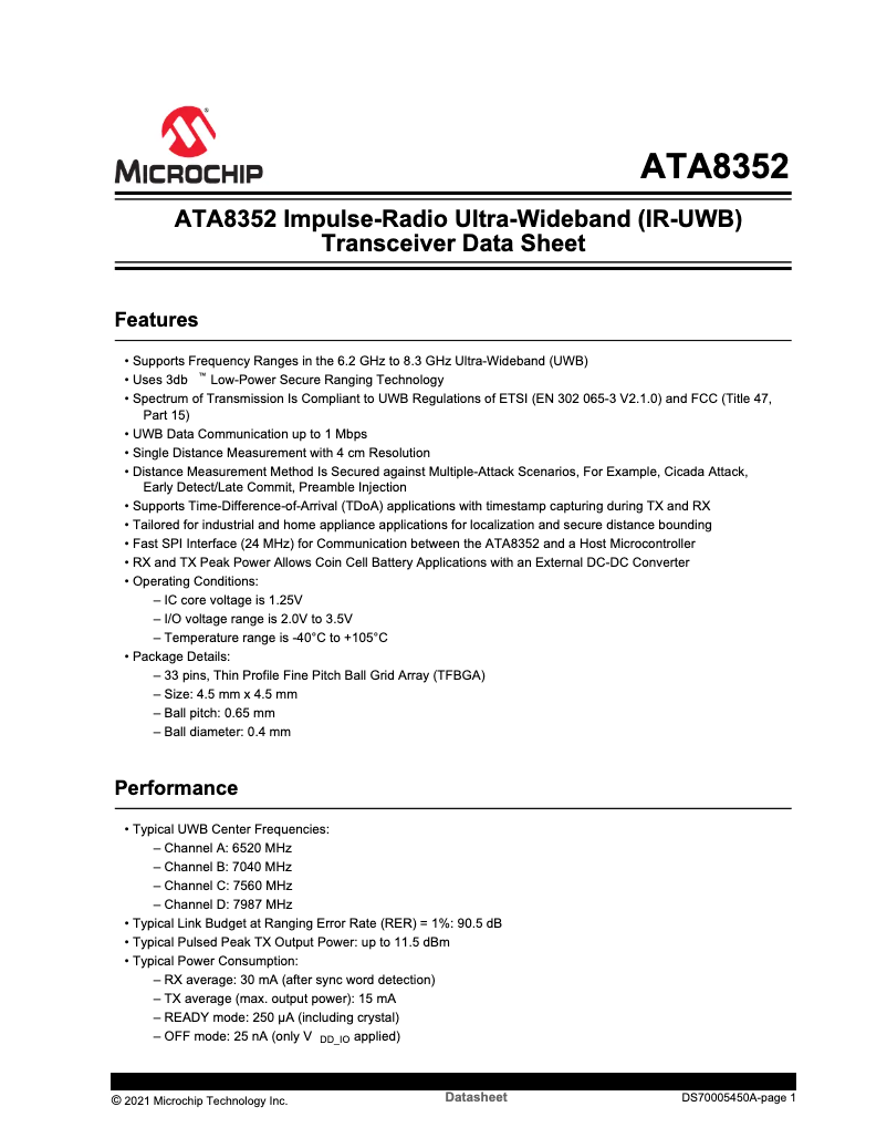Imagen de la primera página del manual del dispositivo ATA8352