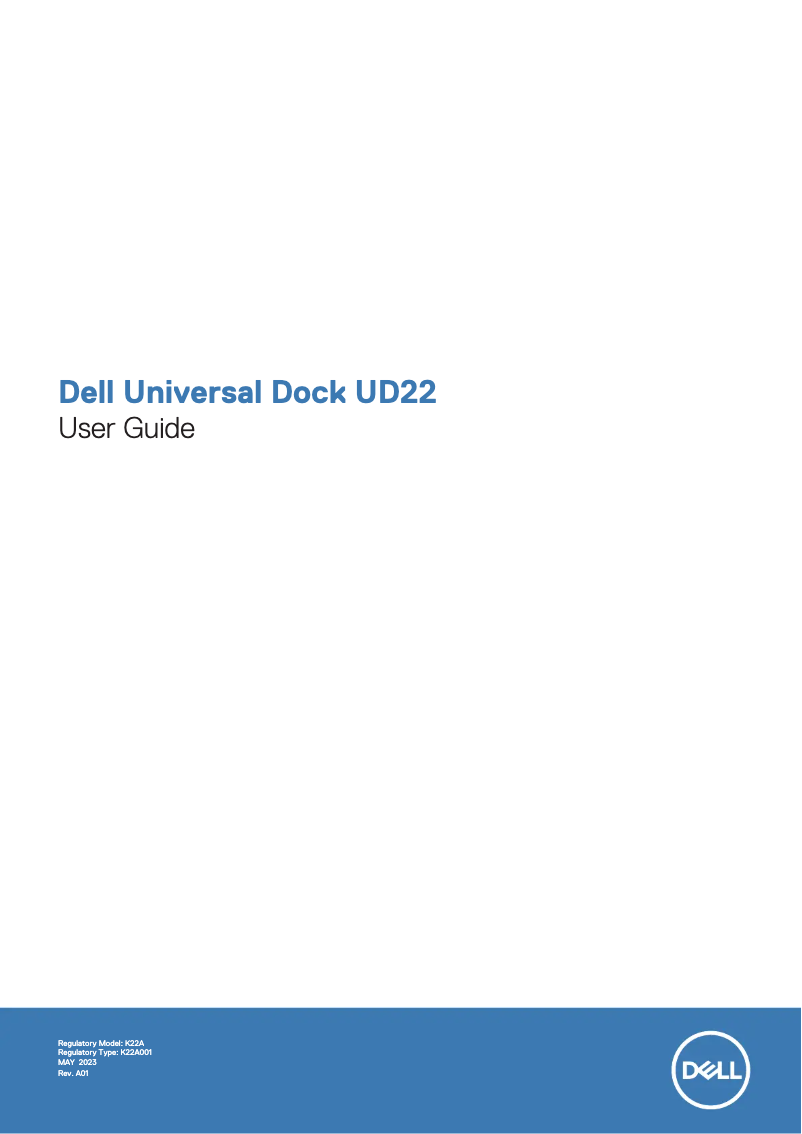 Page n°1 - Manuel utilisateur Dell Universal Dock UD22