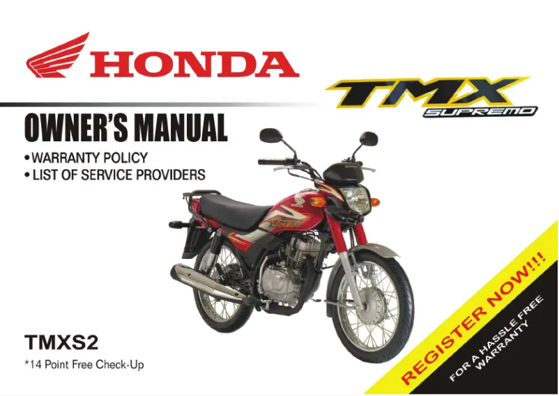 Página 1 del manual Manual de usuario Honda TMX Supremo TMXS2 (2018)