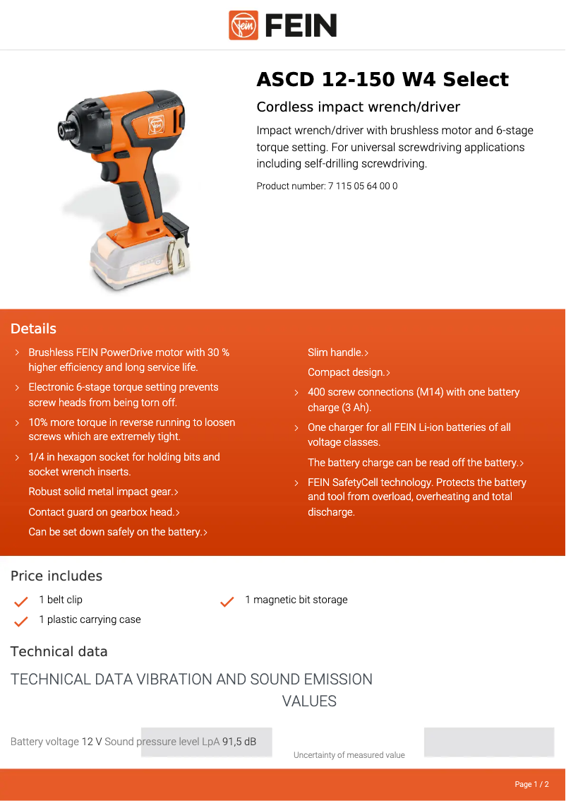 Image de la première page du manuel de l'appareil ASCD 12-150 W4 Select