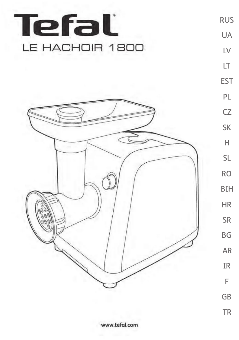 Page n°1 - Manuel utilisateur Tefal Le Hachoir 1800 ME7101