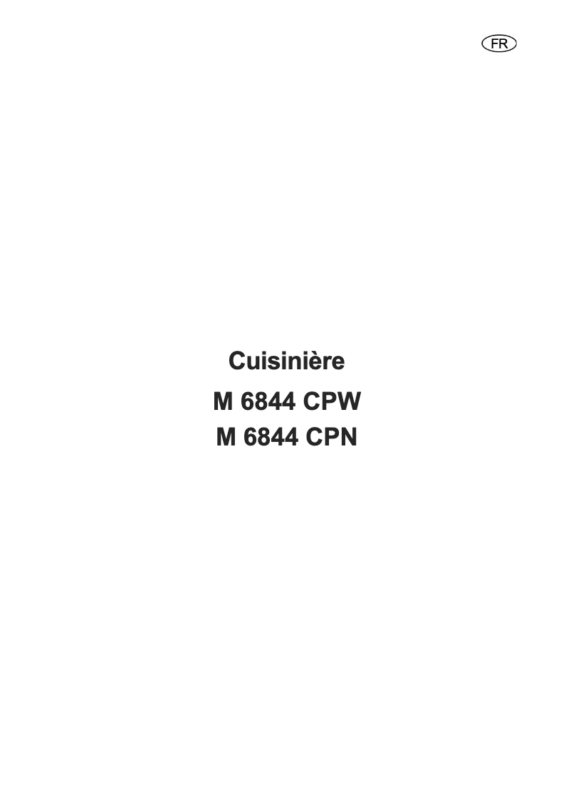 Page n°1 - Manuel utilisateur Arthur Martin-Electrolux M6844CPN