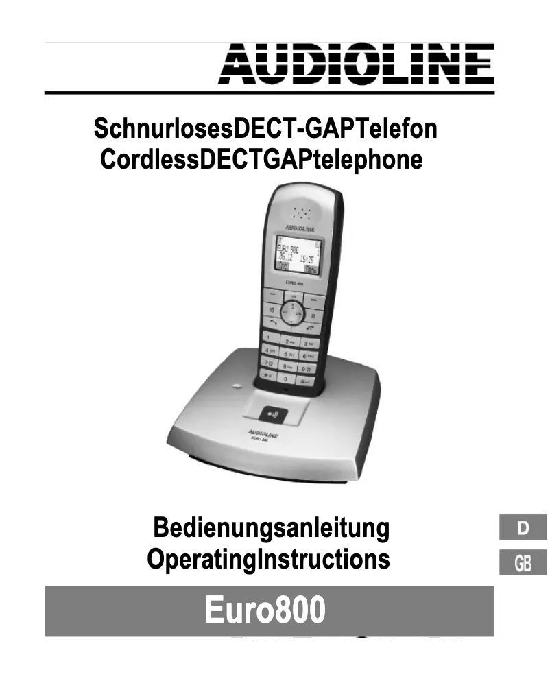 Page n°1 - Manuel utilisateur Audioline Euro 800