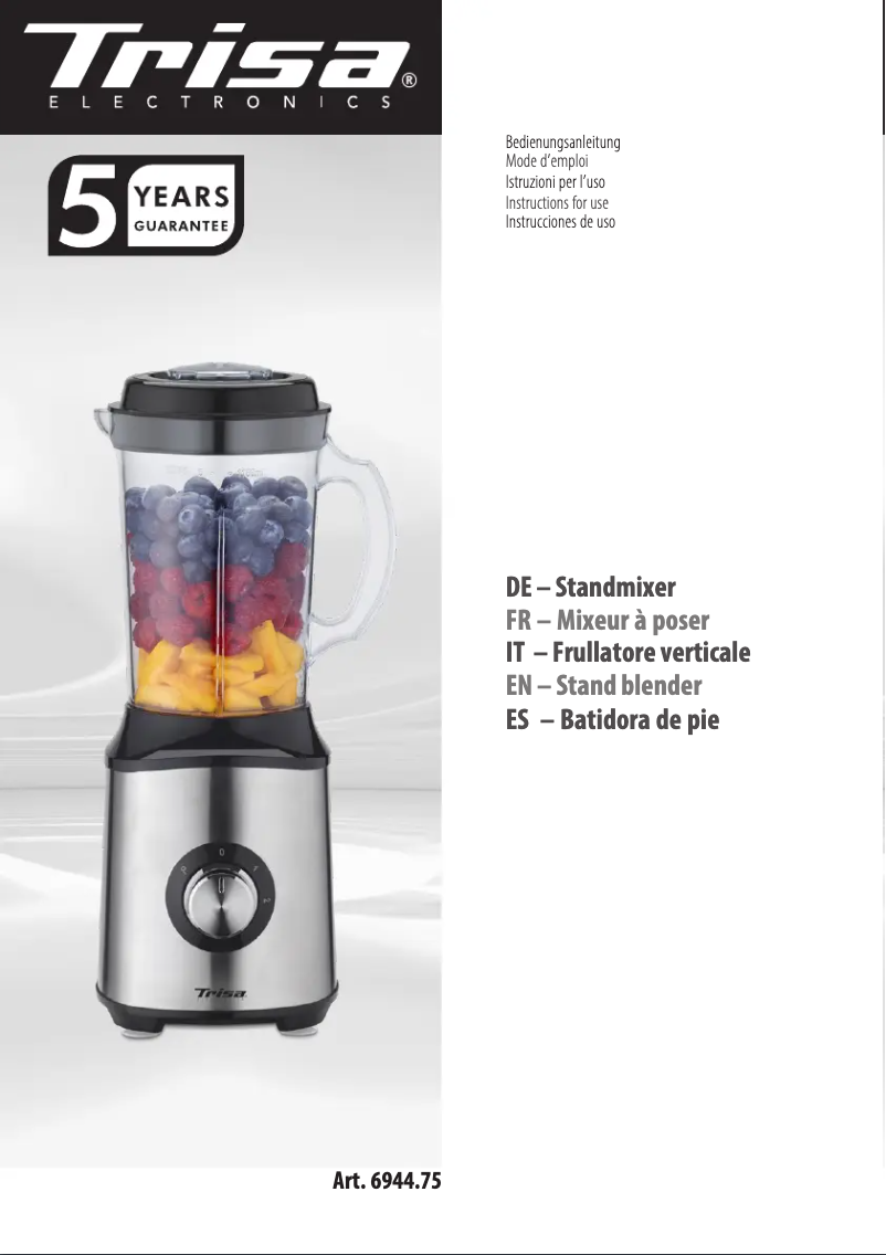 Image de la première page du manuel de l'appareil Mix Well 6944.75