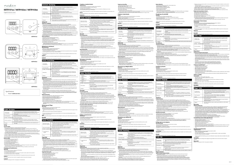 Page 1 de la notice Manuel utilisateur Nedis KATR103SS