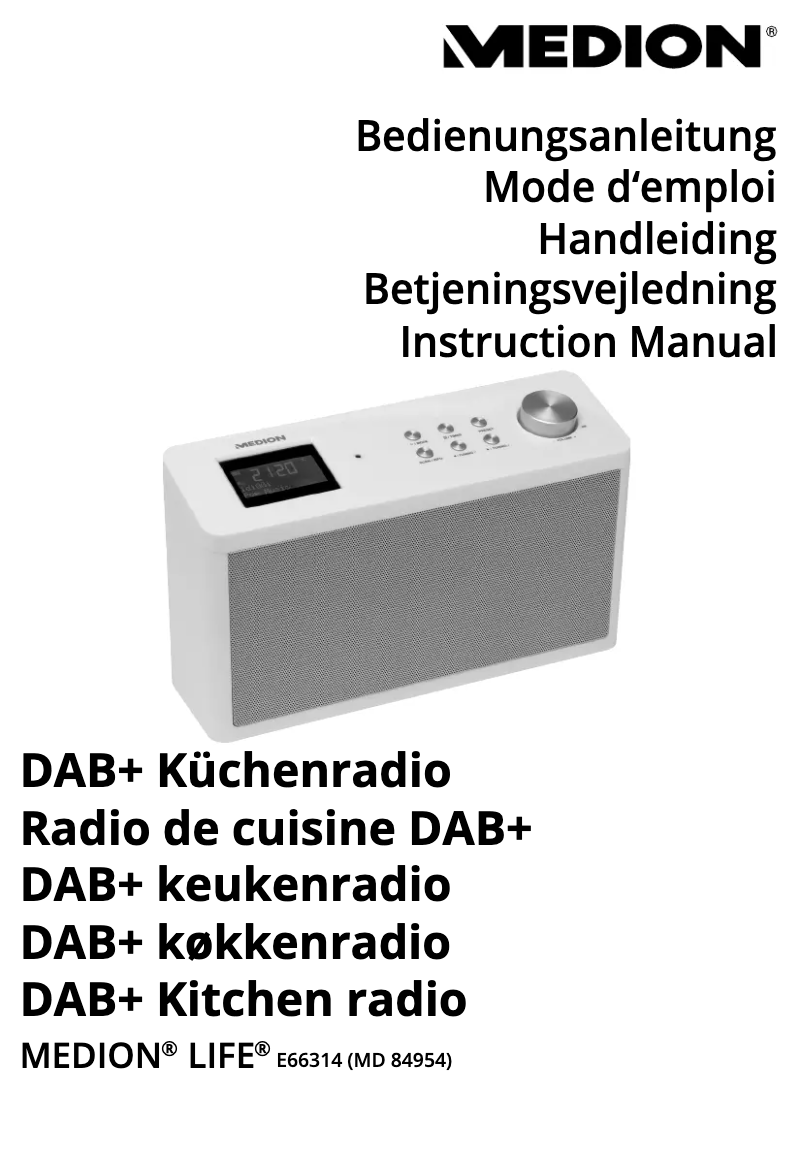 Page 1 de la notice Manuel utilisateur Medion E66314