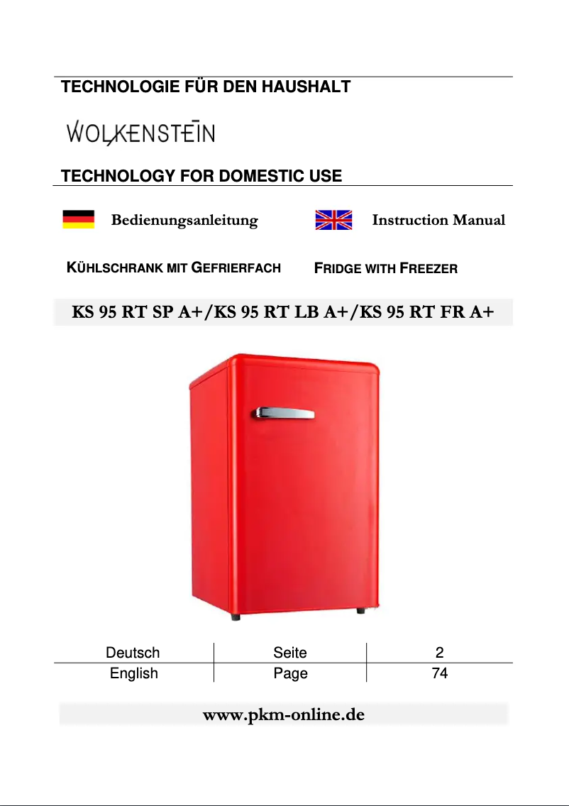 Page n°1 - Manuel utilisateur Wolkenstein KS95RT SP