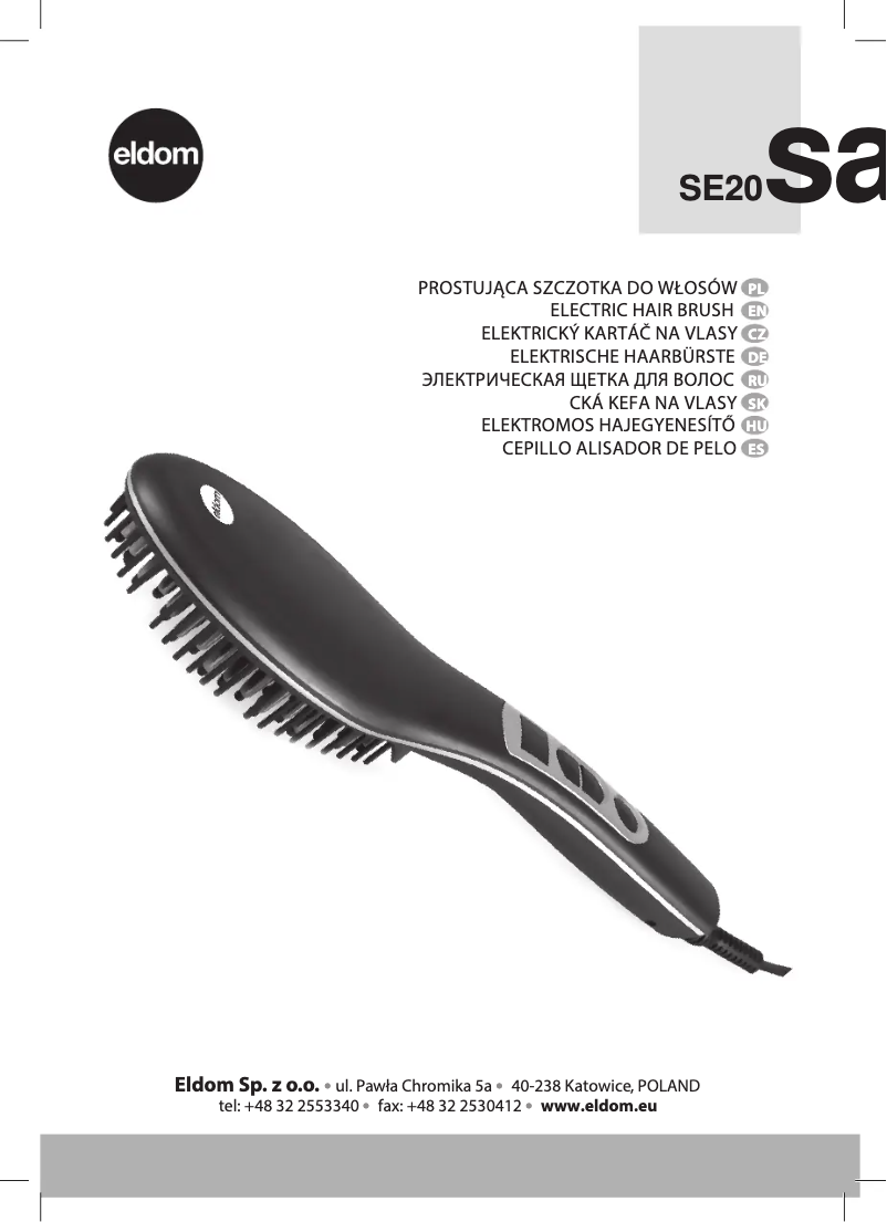 Page 1 de la notice Manuel utilisateur Eldom SAATIN SE20