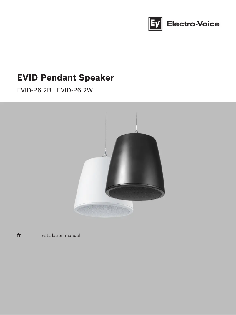 Page 1 de la notice Manuel utilisateur Electro-Voice EVID-P6.2