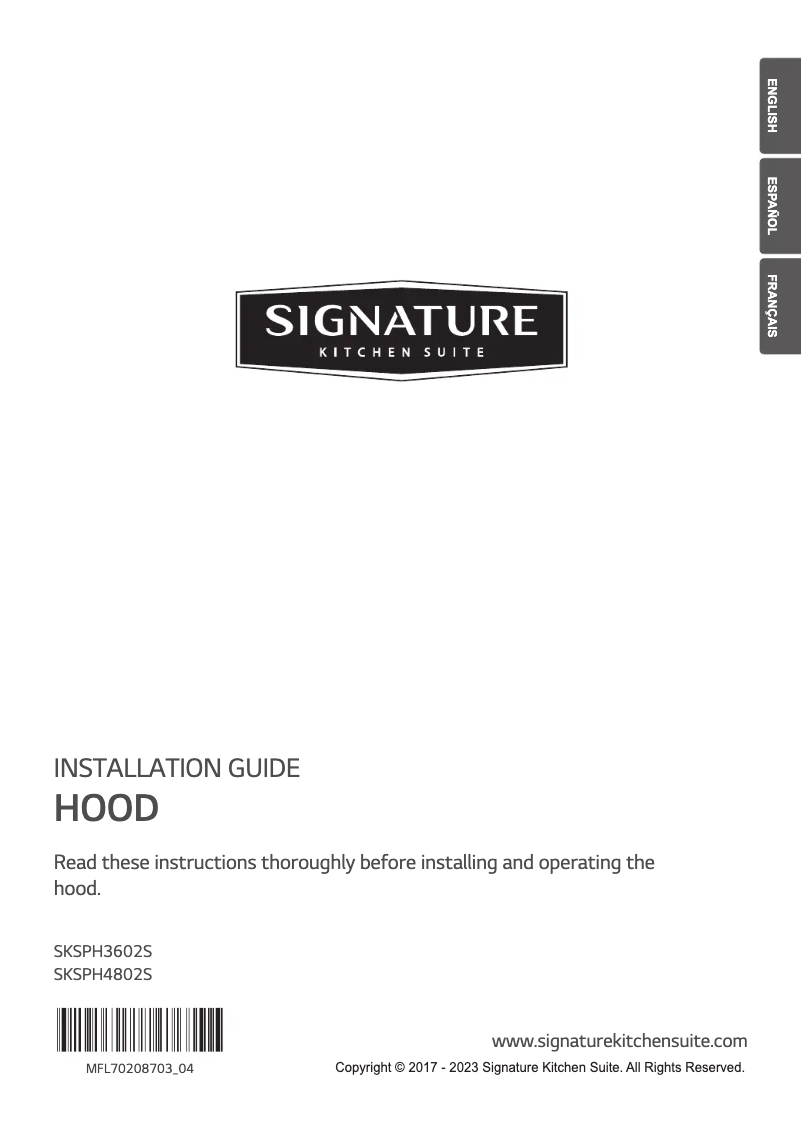 Page n°1 - Manuel utilisateur Signature SKSCH3001S