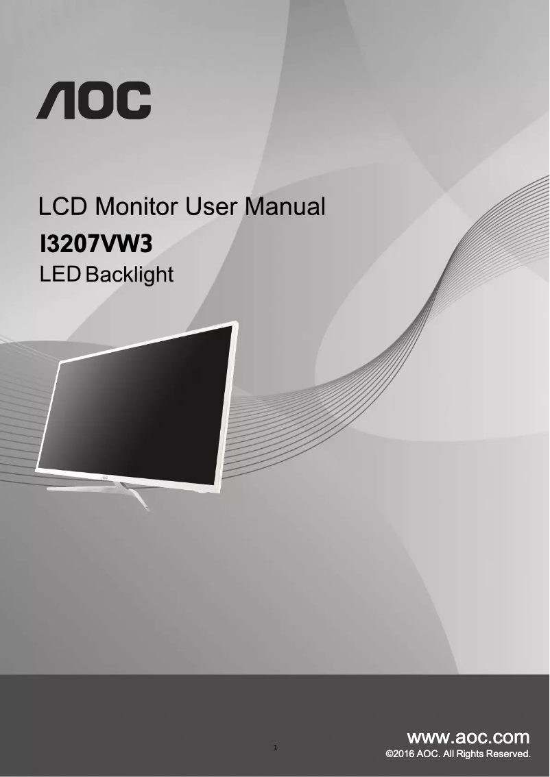 Page 1 de la notice Manuel utilisateur AOC I3207VW3