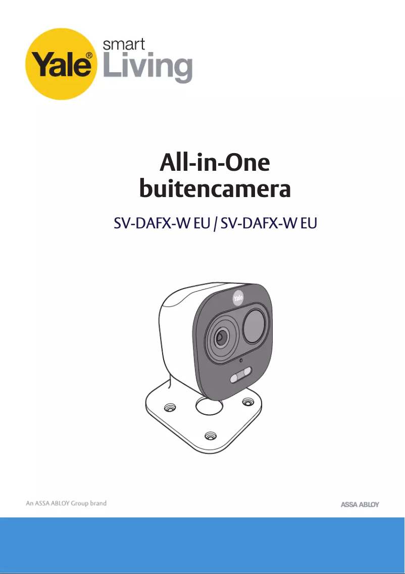 Page n°1 - Manuel utilisateur Yale SV-DAFX-W