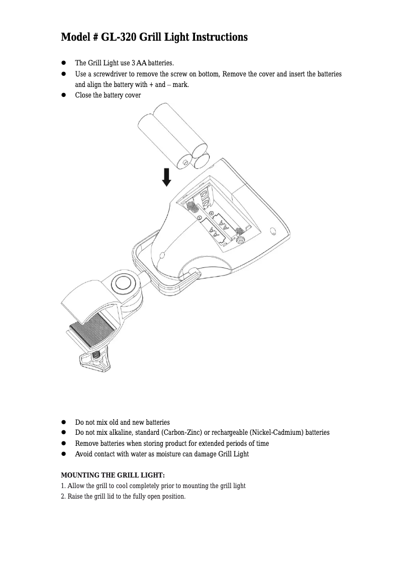 Image de la première page du manuel de l'appareil GL-320