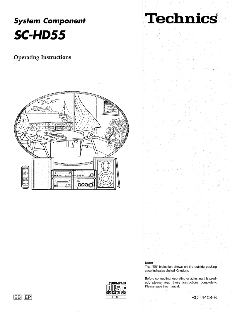 Page 1 de la notice Manuel utilisateur Panasonic SC-HD55