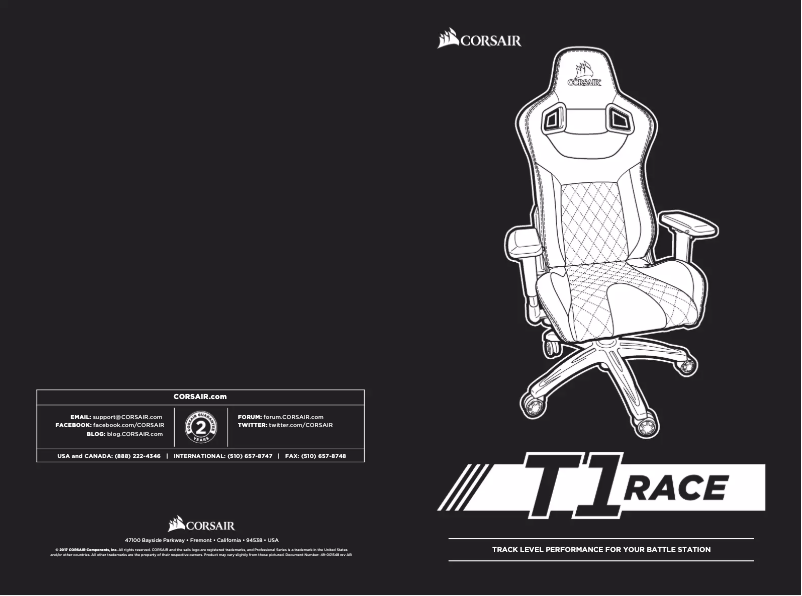 Image de la première page du manuel de l'appareil T1 Race