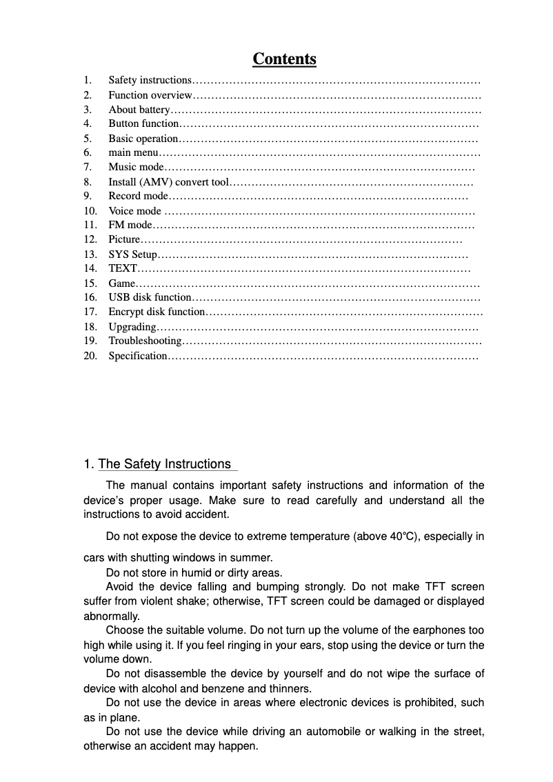 Page 1 de la notice Manuel utilisateur Difrnce MP1860