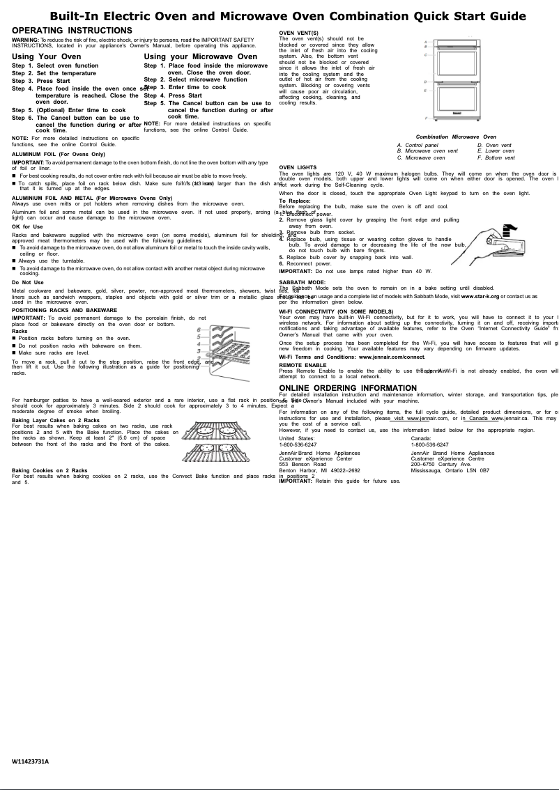 Page n°1 - Guide de démarrage rapide JennAir JMW2430LL