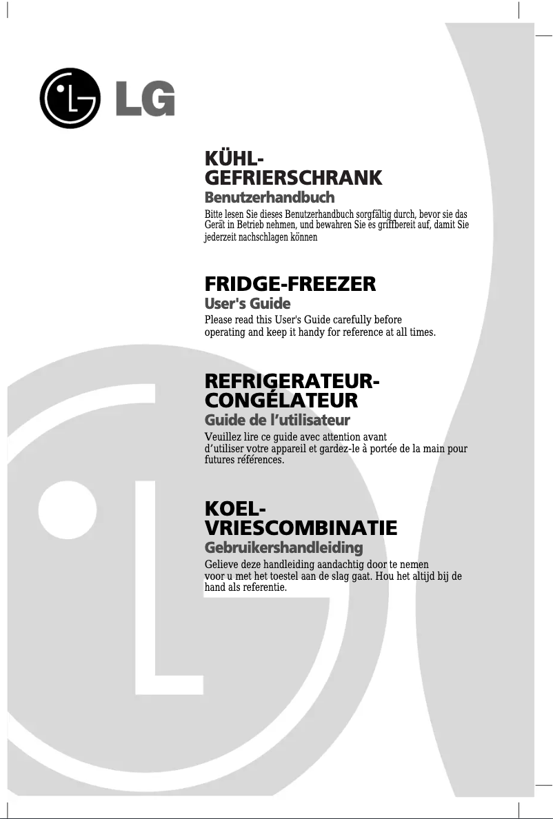 Page 1 de la notice Manuel utilisateur LG GR-Q429