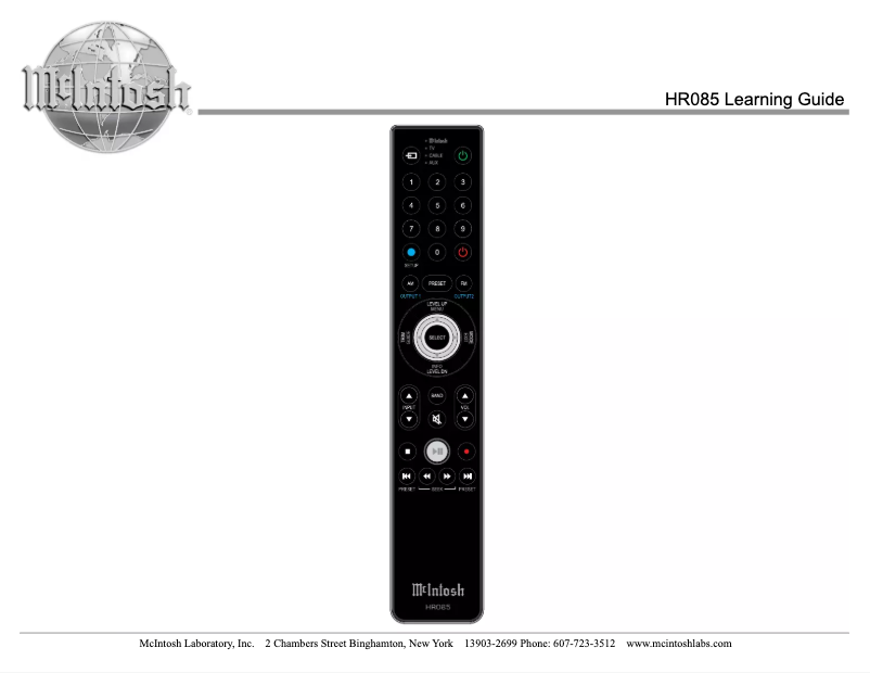 Page n°1 - Mode d'emploi McIntosh C1100C