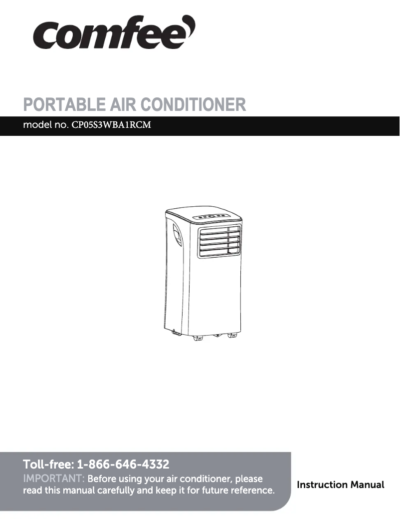 Page 1 de la notice Manuel utilisateur Comfee CP05S3WBA1RCM