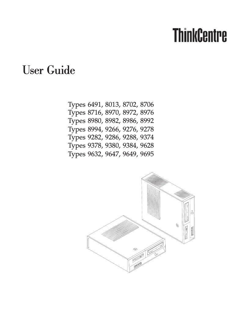 Page 1 de la notice Manuel utilisateur Lenovo ThinkCentre M55e