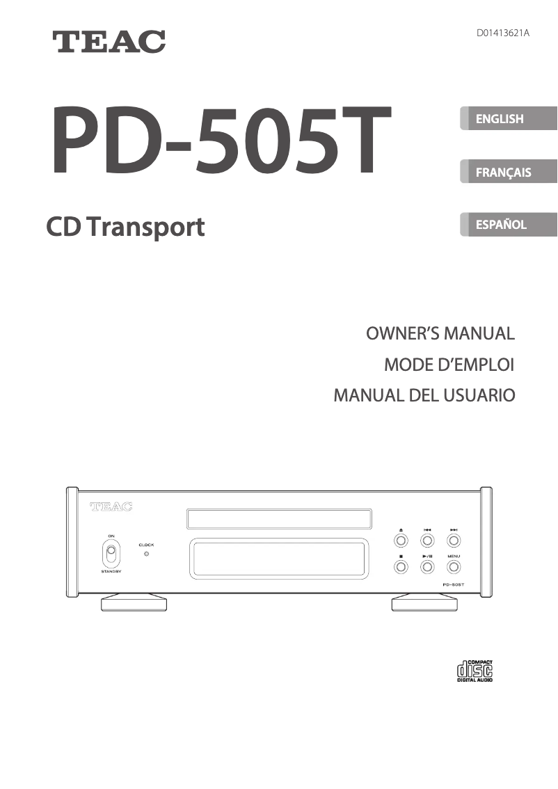 Image de la première page du manuel de l'appareil PD-505T