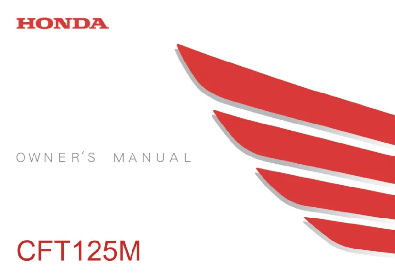 Image de la première page du manuel de l'appareil XRM125 (2024)