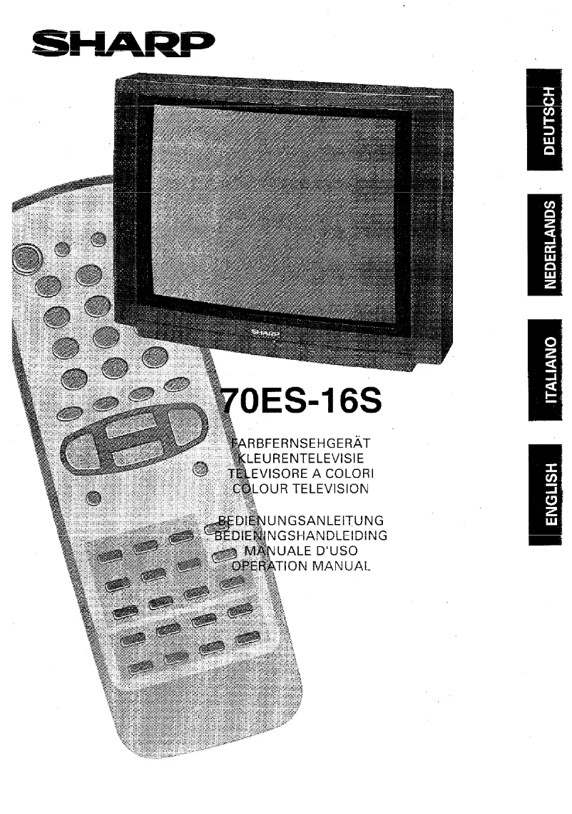 Page n°1 - Manuel utilisateur Sharp 70ES16S